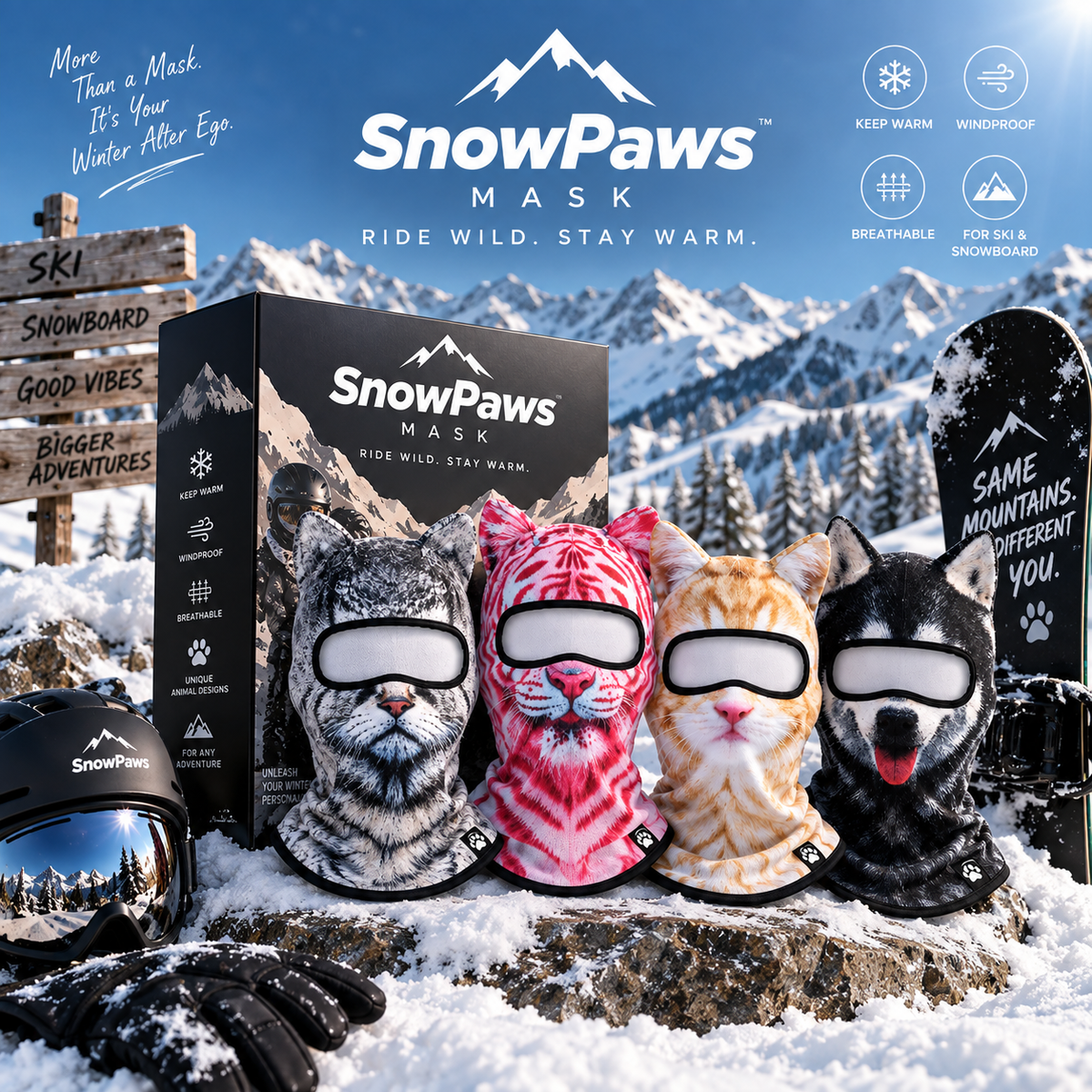 SnowPaws Mask