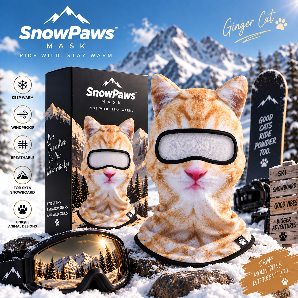 SnowPaws Mask